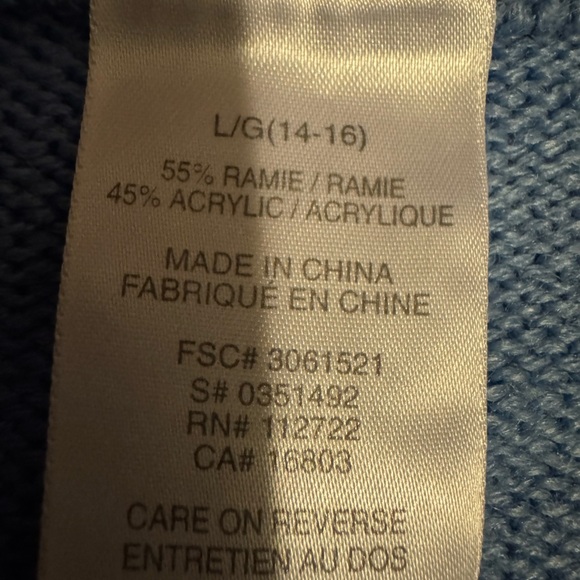 Blue Zip-Up Sweater with Snowflake Design - Picture 4 of 6